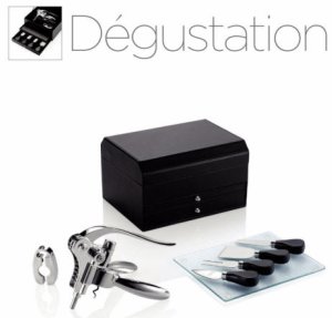 Coffret &agrave; vin grand luxe avec planche &agrave; fromage